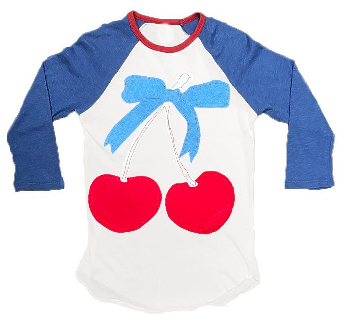 Adult & Kid's CHERRY 4TH of JULY Raglan T-Shirt